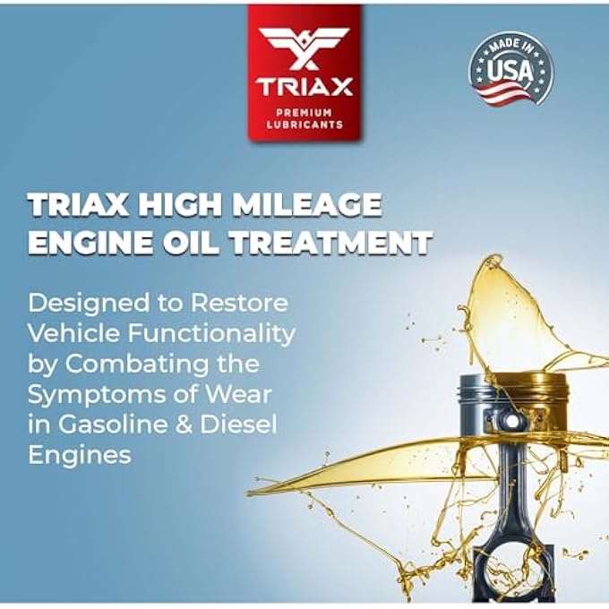TRIAX علاج زيت عالي الكفاءة، مجددات الختم، مثبطات التآكل، مثبتات اللزوجة، حماية من التآكل، 12 أونصة / 355 مل (زجاجة واحدة) - Image 3